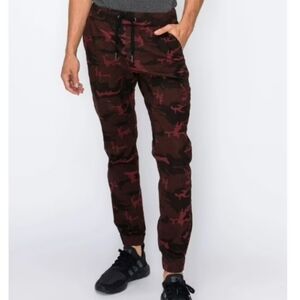 One Point One (Size L) Men's Multicolor Camo Drawstring Motto Joggers (NEW-NWT)